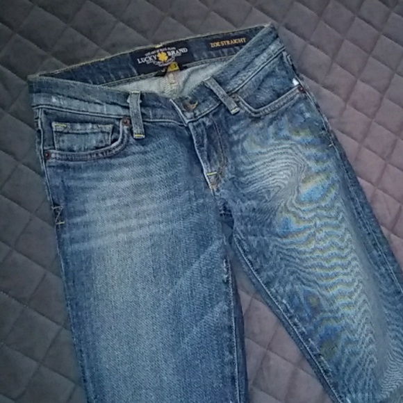 Lucky Brand jeans,sz 00/24,Like New but zipper bro - Picture 3 of 8